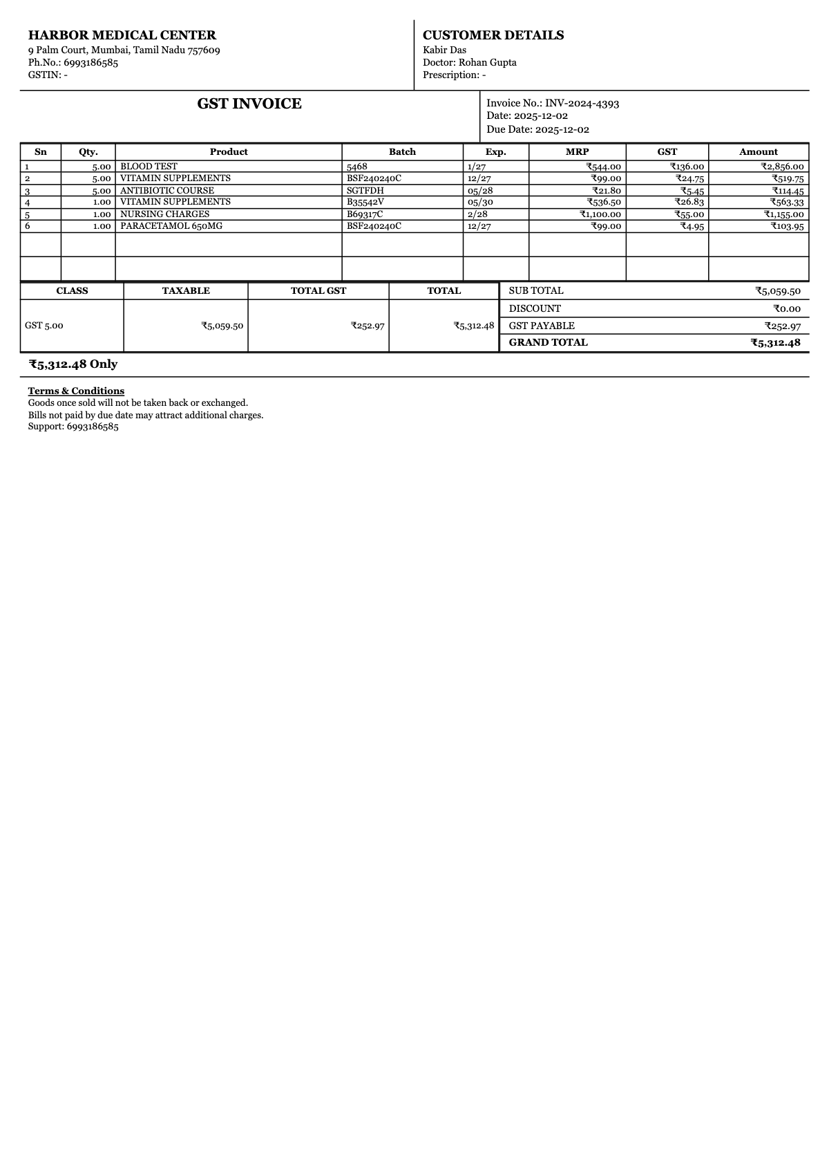 Hospital. Check Generator Best Medical Bill Generator - Hospital & Medicine Bill PDF | Bill Generator